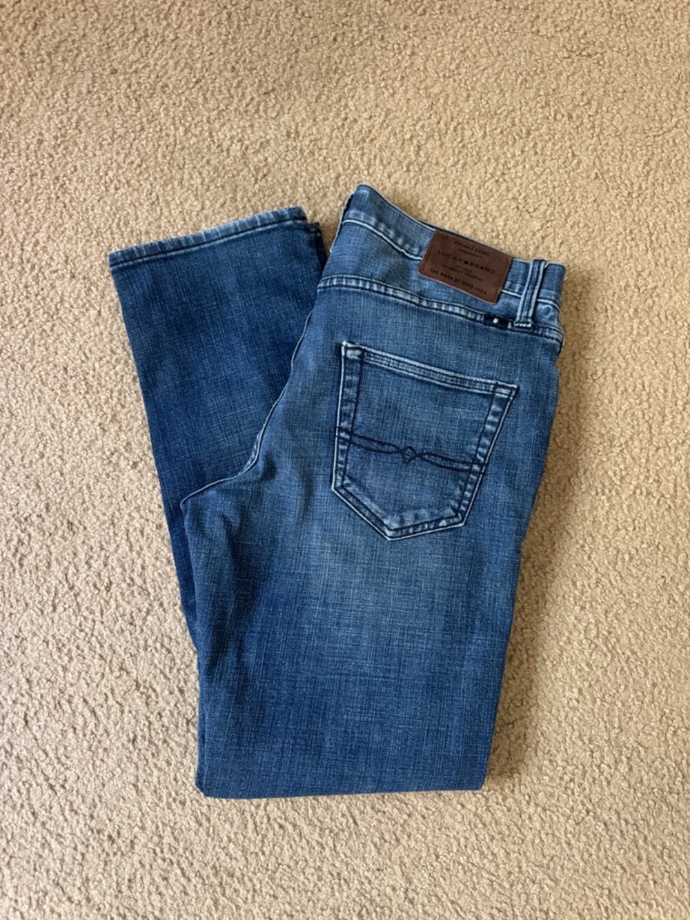 Lucky Brand Men's Medium Blue Straight Jeans